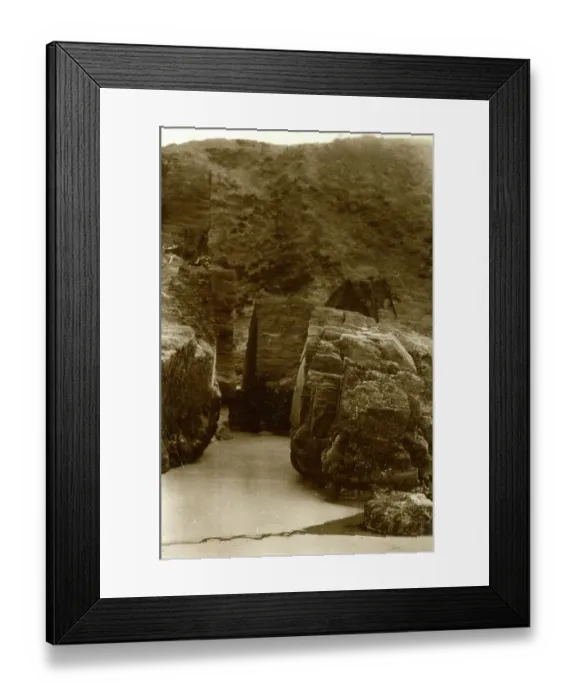 Framed Print : Devil's Cave, Tresaith, Cardigan, Wales Framed Print : Devil's Cave, Tresaith, Cardigan, Wales