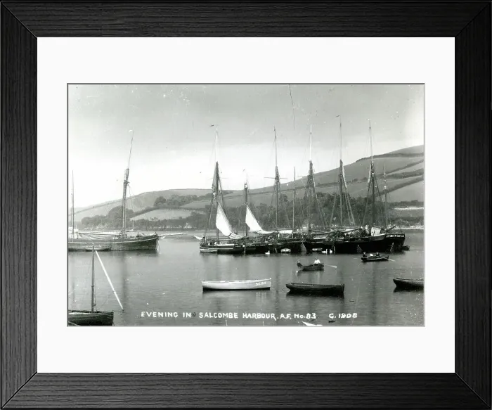 Framed Print : Evening in Salcombe Harbour, Devon Framed Print : Evening in Salcombe Harbour, Devon