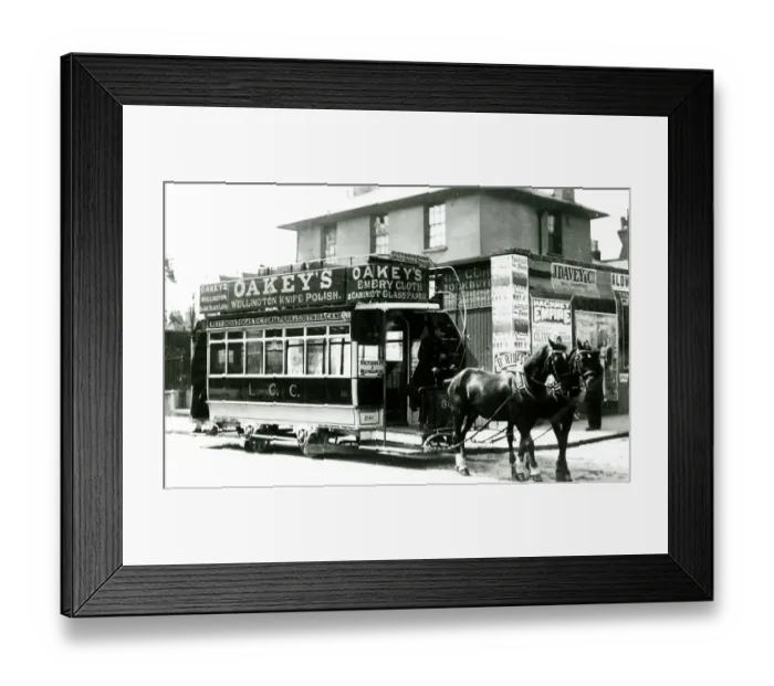 Framed Print : LCC horse-drawn tram, East London Framed Print : LCC horse-drawn tram, East London