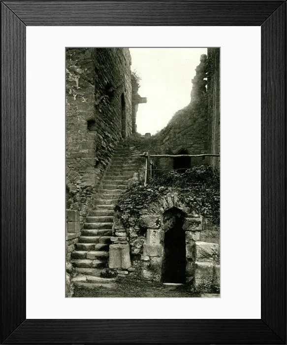 Framed Print : Stair to Wall Walk and south east tower, Goodrich Castle Framed Print : Stair to Wall Walk and south east tower, Goodrich Castle