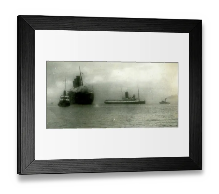 Framed Print : L'Atlantique liner towed into Cherbourg harbour Framed Print : L'Atlantique liner towed into Cherbourg harbour