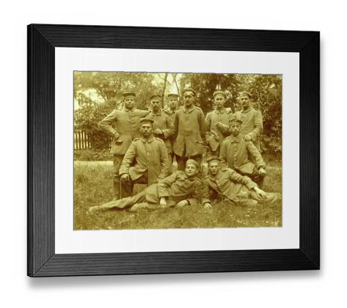 Framed Print : Ten German soldiers, WW1
