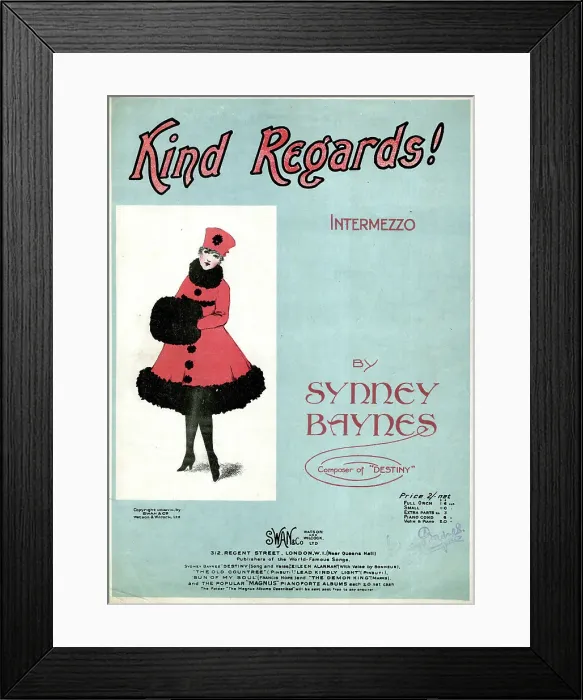 Framed Print : Music cover, Kind Regards! Intermezzo Framed Print : Music cover, Kind Regards! Intermezzo