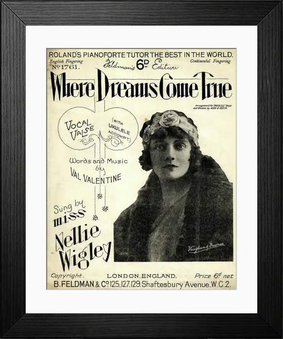 Framed Print : Music cover, Where Dreams Come True Framed Print : Music cover, Where Dreams Come True