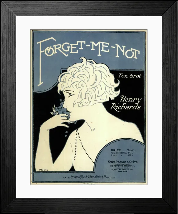 Framed Print : Music cover, Forget-Me-Not, Fox Trot Framed Print : Music cover, Forget-Me-Not, Fox Trot