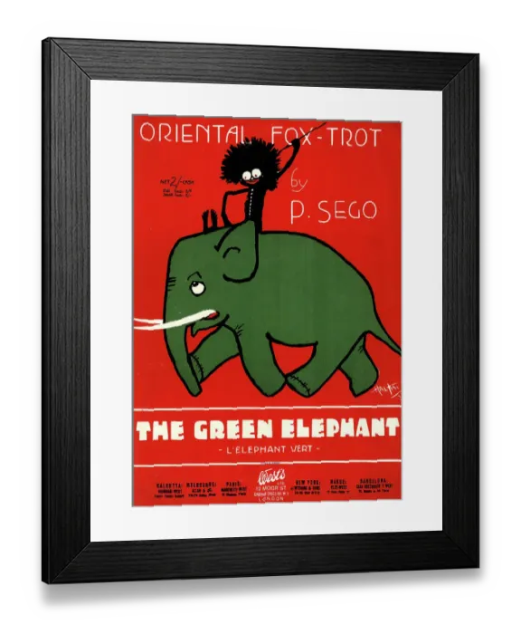 Framed Print : Music cover, The Green Elephant Framed Print : Music cover, The Green Elephant