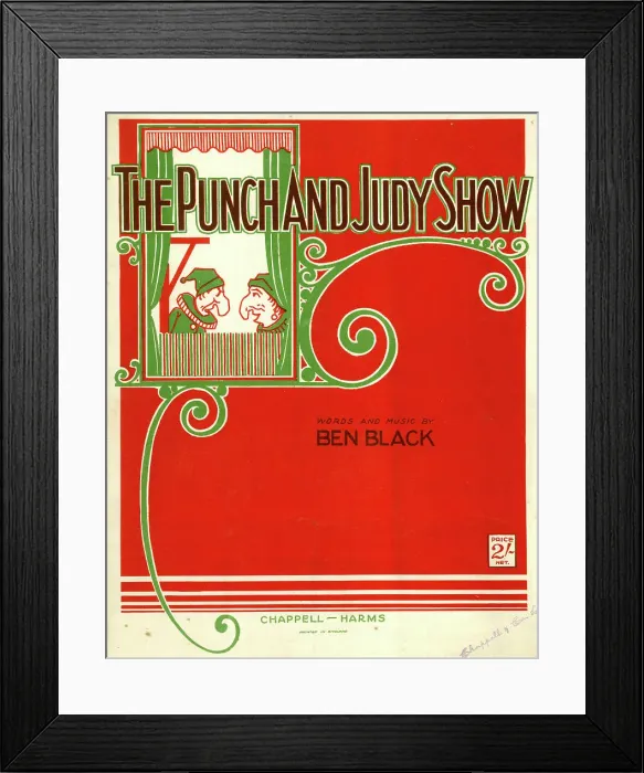 Framed Print : Music cover, The Punch and Judy Show Framed Print : Music cover, The Punch and Judy Show