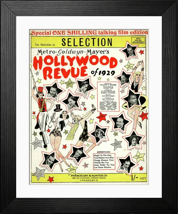 Framed Print : Music cover, MGM's Hollywood Revue of 1929 Framed Print : Music cover, MGM's Hollywood Revue of 1929