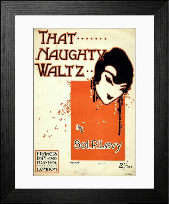 Framed Print : Music cover, That Naughty Waltz Framed Print : Music cover, That Naughty Waltz