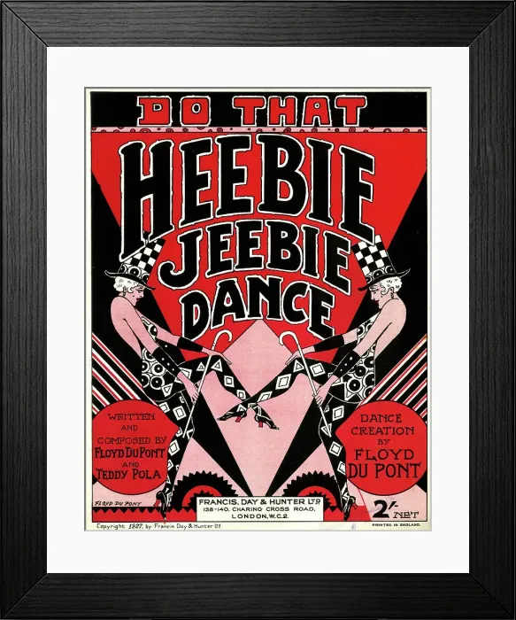 Framed Print : Music cover, Do That Heebie Jeebie Dance Framed Print : Music cover, Do That Heebie Jeebie Dance
