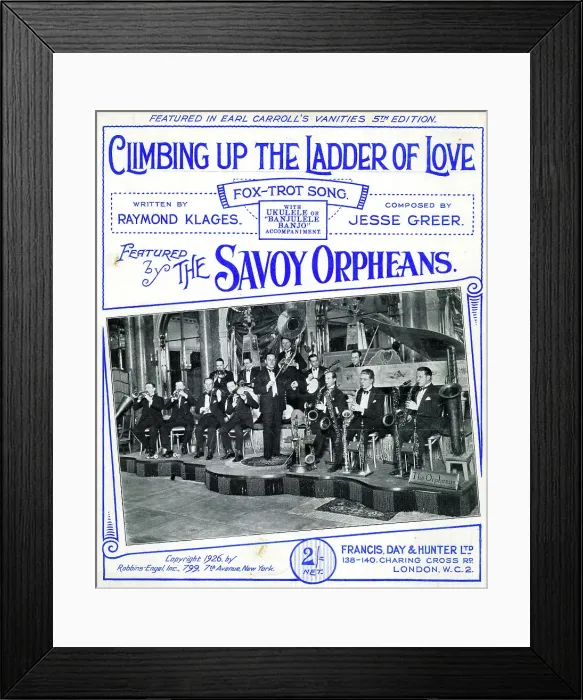 Framed Print : Music cover, Climbing Up the Ladder of Love Framed Print : Music cover, Climbing Up the Ladder of Love