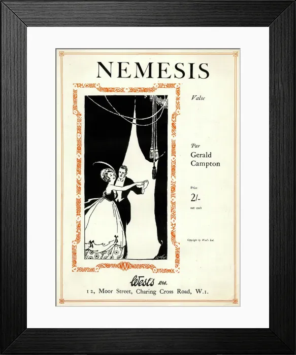 Framed Print : Music cover, Nemesis Valse Framed Print : Music cover, Nemesis Valse