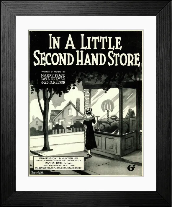 Framed Print : Music cover, In a Little Second Hand Store Framed Print : Music cover, In a Little Second Hand Store
