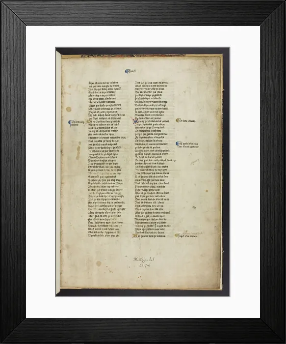 Framed Print : John Gower, Confessio Amantis (Fragments) Framed Print : John Gower, Confessio Amantis (Fragments)
