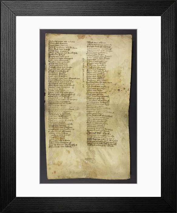 Framed Print : List of Names (Fragment) Framed Print : List of Names (Fragment)