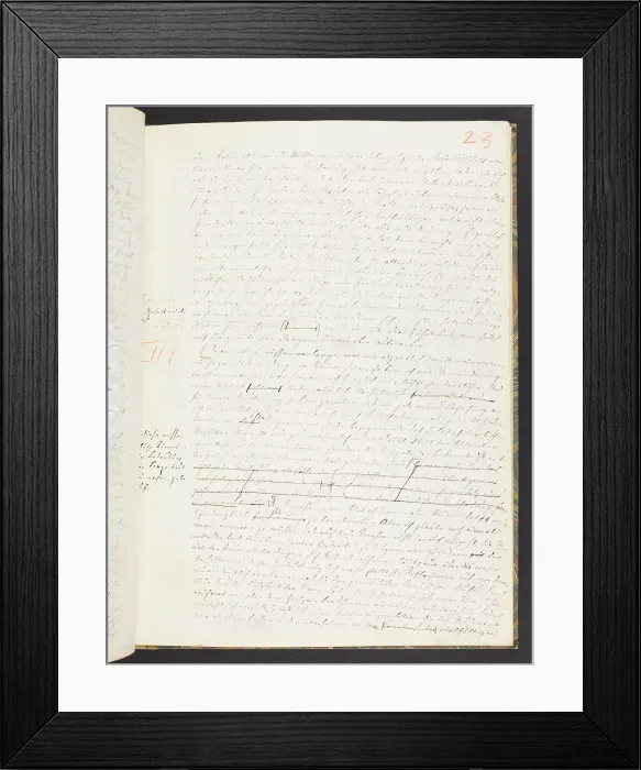 Framed Print : Lotze Manuscript (Fragment) Framed Print : Lotze Manuscript (Fragment)