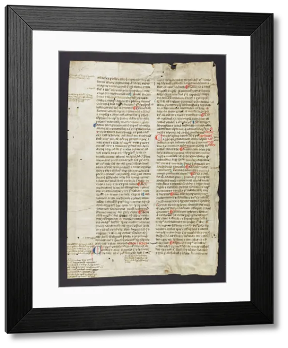 Framed Print : Medical Text (Pietro D'Abano?) (Fragment) Framed Print : Medical Text (Pietro D'Abano?) (Fragment)