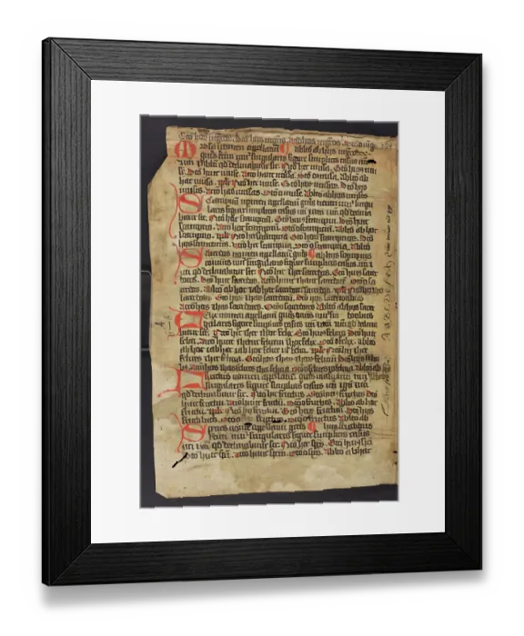 Framed Print : Donatus Liber de Octo Partibus Orationis (Fragments) Framed Print : Donatus Liber de Octo Partibus Orationis (Fragments)