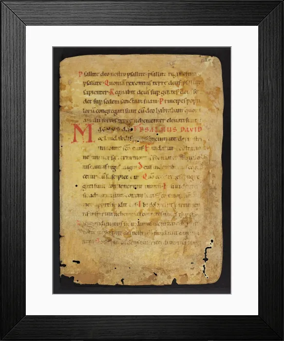 Framed Print : Psalter (Fragment) Framed Print : Psalter (Fragment)