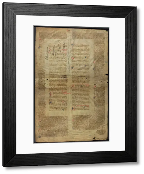 Framed Print : Codex Justinianus, Book VIII (Fragment) Framed Print : Codex Justinianus, Book VIII (Fragment)