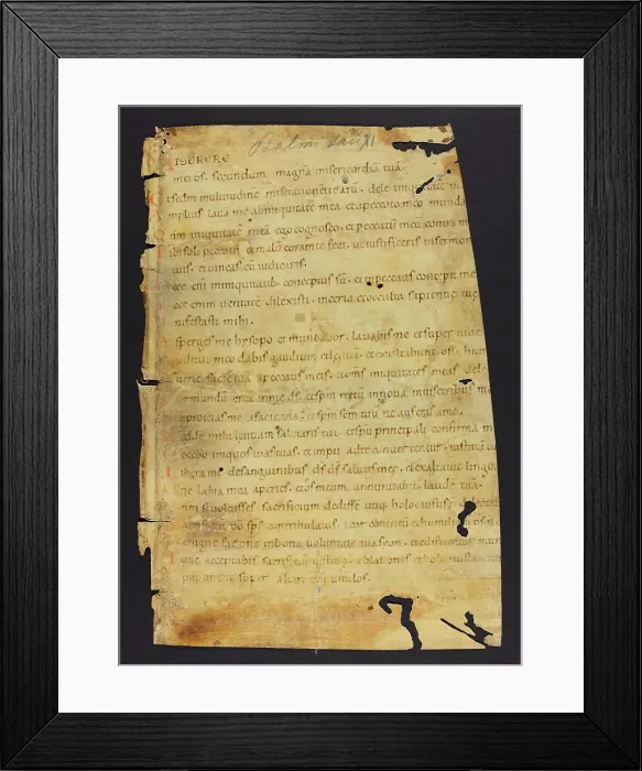 Framed Print : Psalter (Fragment) Framed Print : Psalter (Fragment)