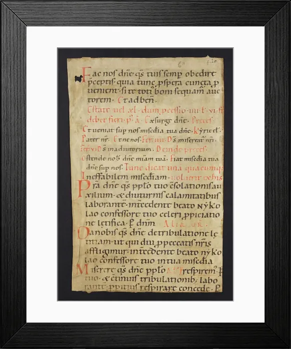 Framed Print : Sacramentary (Fragment) Framed Print : Sacramentary (Fragment)