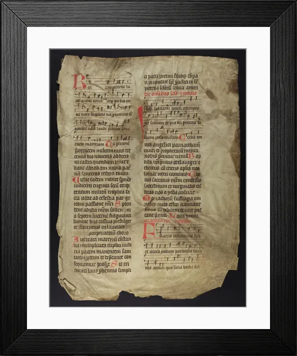 Framed Print : Noted Hymnal (Fragment) Framed Print : Noted Hymnal (Fragment)