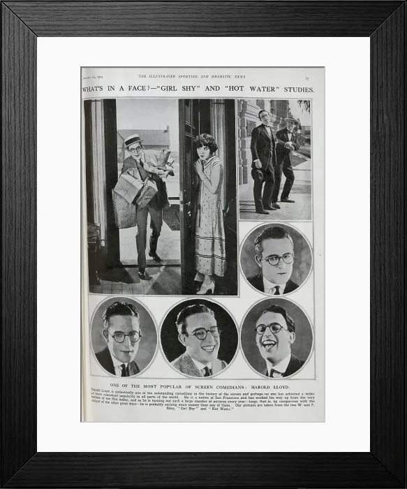 Framed Print : Harold Lloyd Framed Print : Harold Lloyd