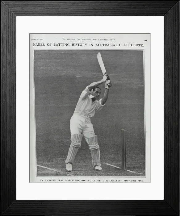 Framed Print : Herbert Sutcliffe, Cricketer Framed Print : Herbert Sutcliffe, Cricketer