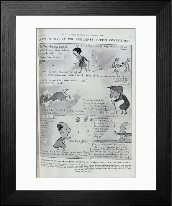 Framed Print : Golf Cartoon Framed Print : Golf Cartoon