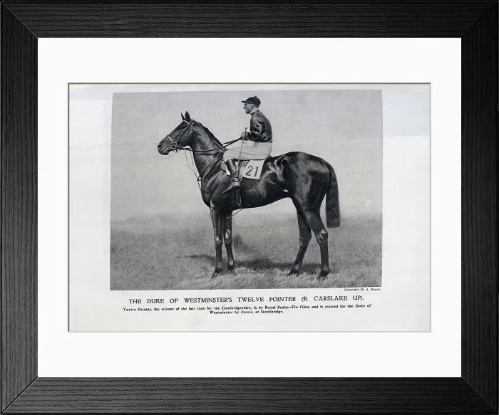Framed Print : Twelve Pointer, ridden by Bernard Carslake Framed Print : Twelve Pointer, ridden by Bernard Carslake