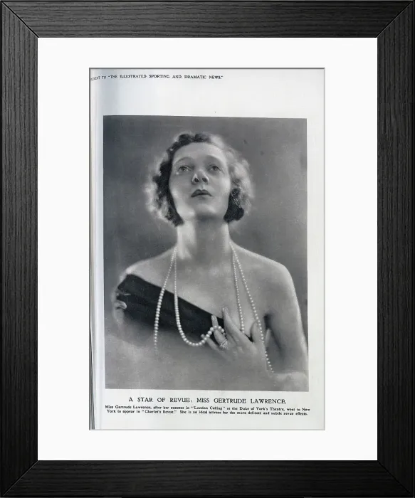 Framed Print : Gertrude Lawrence Framed Print : Gertrude Lawrence