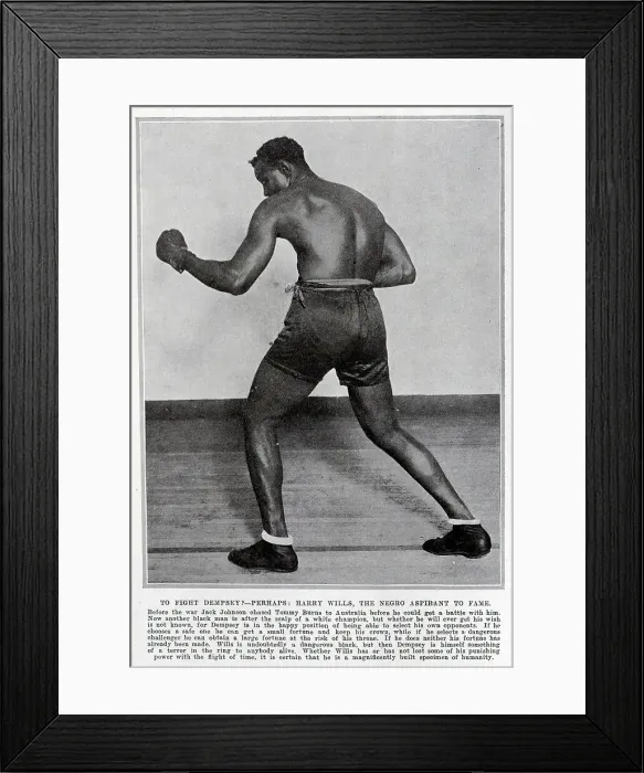 Framed Print : Harry Wills, Boxer Framed Print : Harry Wills, Boxer