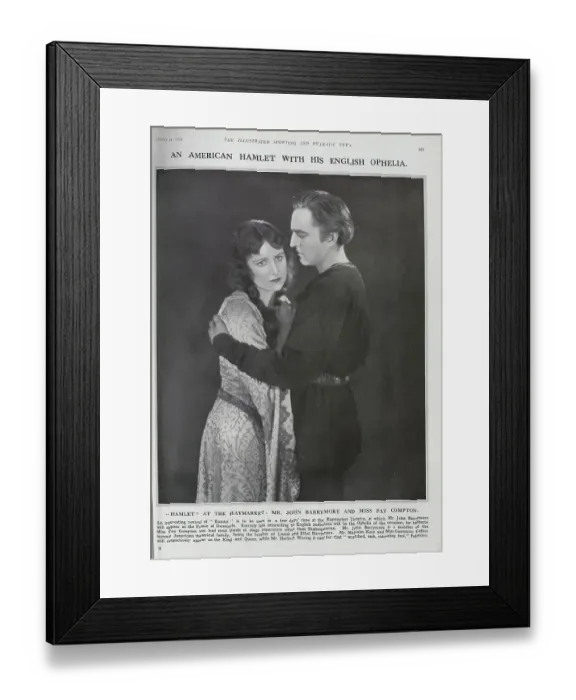 Framed Print : John Barrymore and Fay Compton Framed Print : John Barrymore and Fay Compton