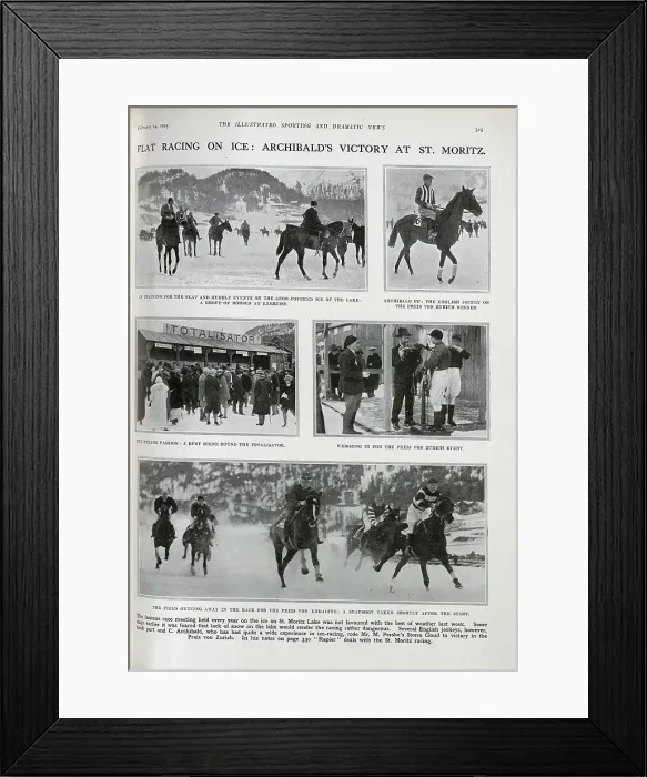 Framed Print : Horseracing on Ice Framed Print : Horseracing on Ice