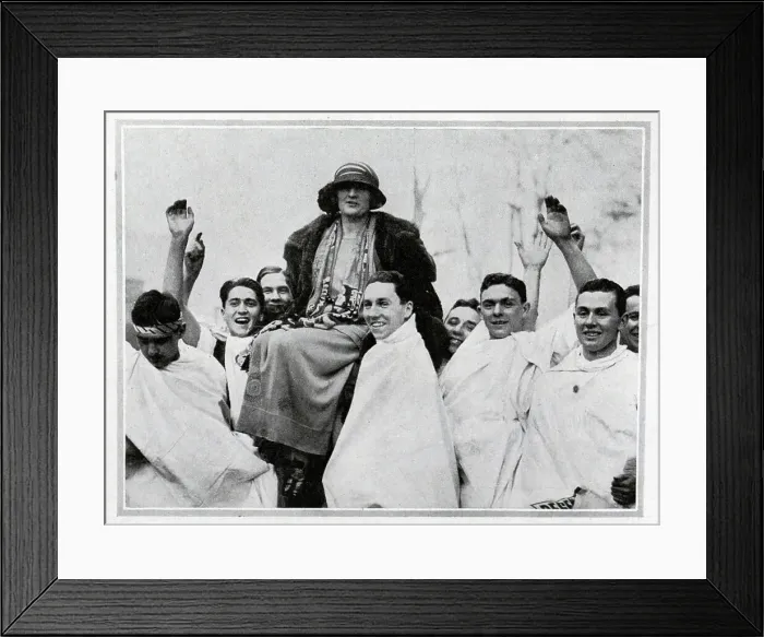 Framed Print : Sybil Thorndike and Students Framed Print : Sybil Thorndike and Students