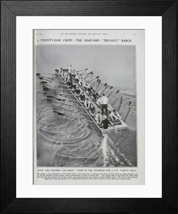 Framed Print : Harvard Try-Out Barge Framed Print : Harvard Try-Out Barge