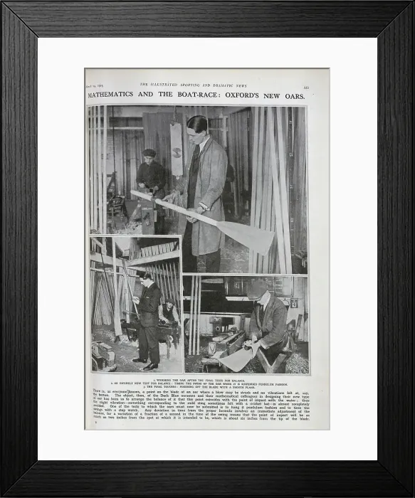 Framed Print : Making Rowing Oars Framed Print : Making Rowing Oars