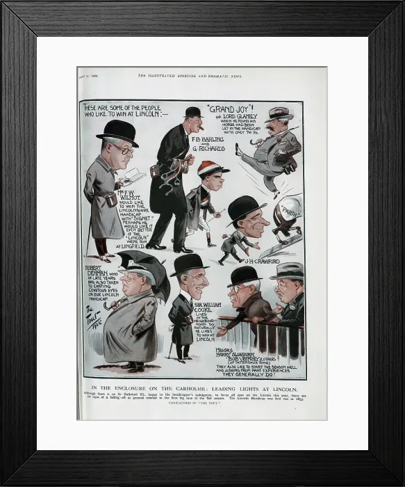 Framed Print : Racing Caricatures Framed Print : Racing Caricatures