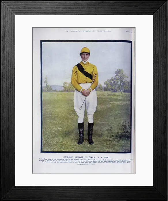 Framed Print : F. B. Rees, Jockey Framed Print : F. B. Rees, Jockey