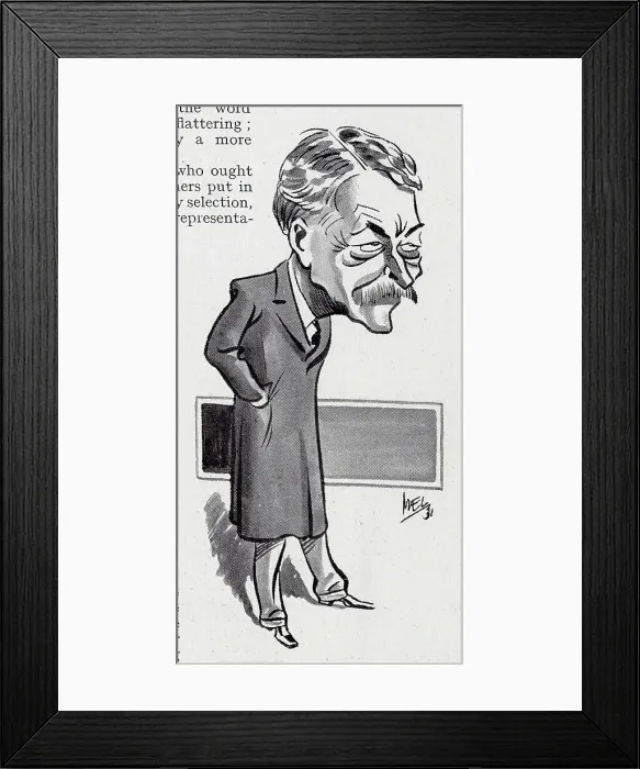 Framed Print : Cartoon of Samuel Ryder Framed Print : Cartoon of Samuel Ryder