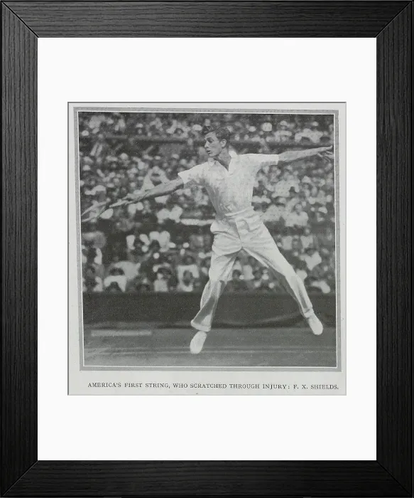 Framed Print : F. X. Shields, Tennis Player Framed Print : F. X. Shields, Tennis Player