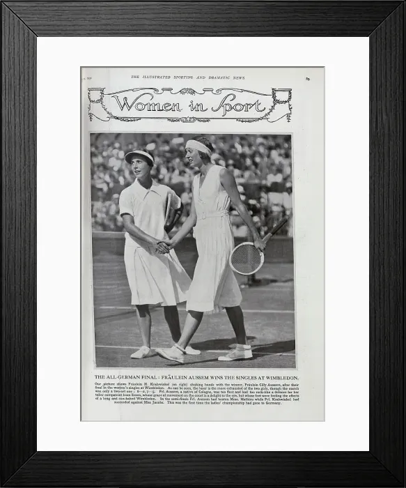 Framed Print : Cilly Aussem and Hilde Krahwinkel at Wimbledon Framed Print : Cilly Aussem and Hilde Krahwinkel at Wimbledon