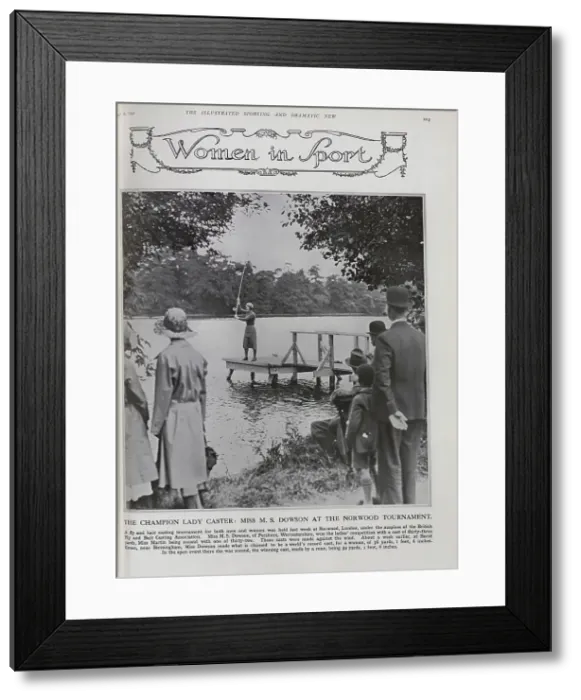 Framed Print : Miss Dowson, Angler Framed Print : Miss Dowson, Angler