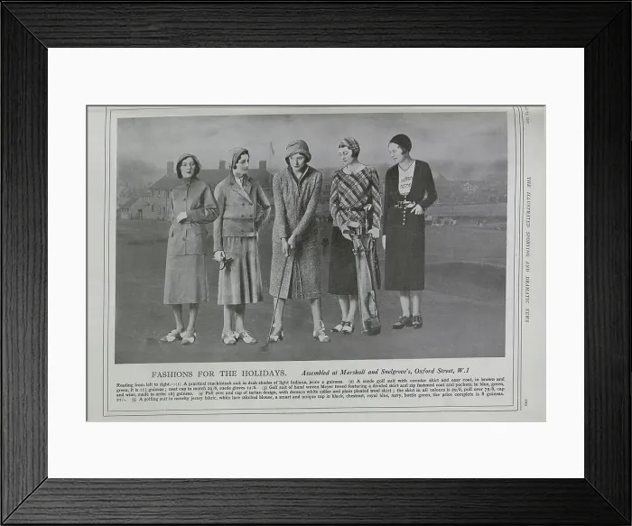 Framed Print : Golf Fashions Framed Print : Golf Fashions