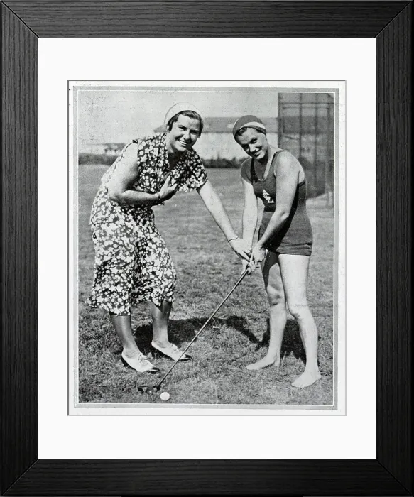 Framed Print : Helen Hicks and Eleanor Holm Framed Print : Helen Hicks and Eleanor Holm