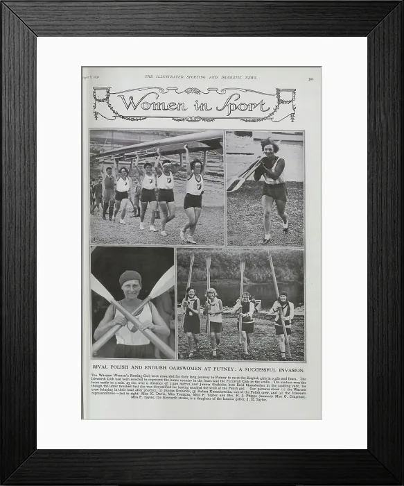 Framed Print : Polish and English Oarswomen Framed Print : Polish and English Oarswomen