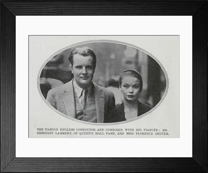 Framed Print : Constant Lambert and Florence Shuter Framed Print : Constant Lambert and Florence Shuter