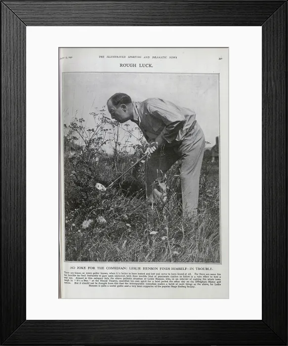 Framed Print : Leslie Henson Golfing Framed Print : Leslie Henson Golfing