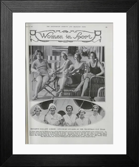 Framed Print : British Wightman Cup Team Framed Print : British Wightman Cup Team